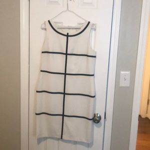 Calvin Klein black and white dress